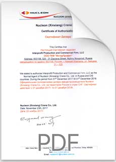 Сертификат дилера Nucleon